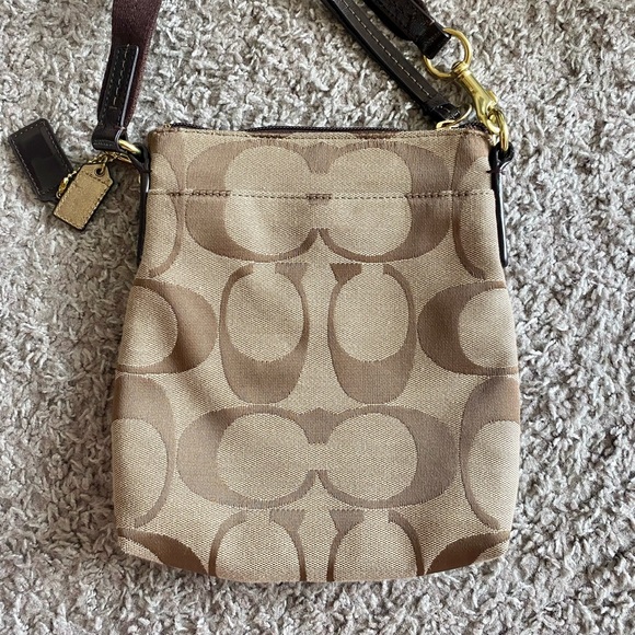 Coach Brown Logo Crossbody Bag - Picture 2 of 6